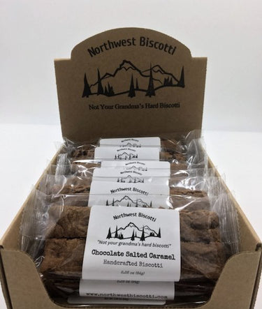 Chocolate Salted Caramel Biscotti Double Pack - Java Momma